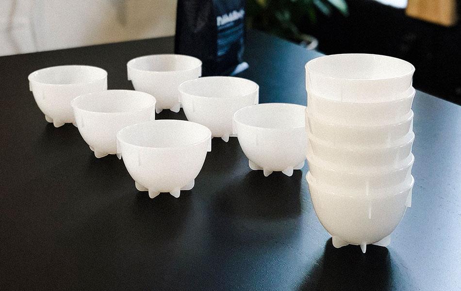 the cupping bowls